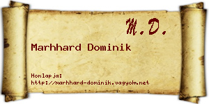 Marhhard Dominik névjegykártya