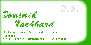 dominik marhhard business card